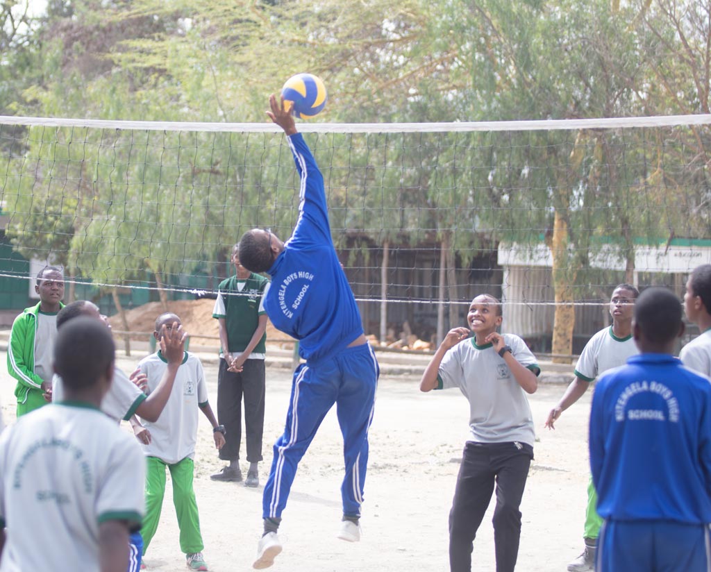Students playing volleyball - Kitengela Boys High School, Boys Schools in Kitengela